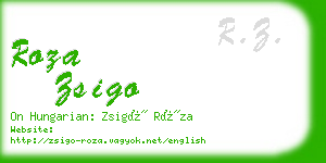 roza zsigo business card